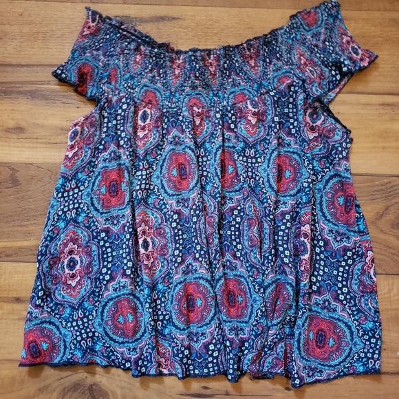 Mossimo Supply Co. Tops - Off the shoulder blue top Mossimo Supply Co. Tops - Off the shoulder blue top